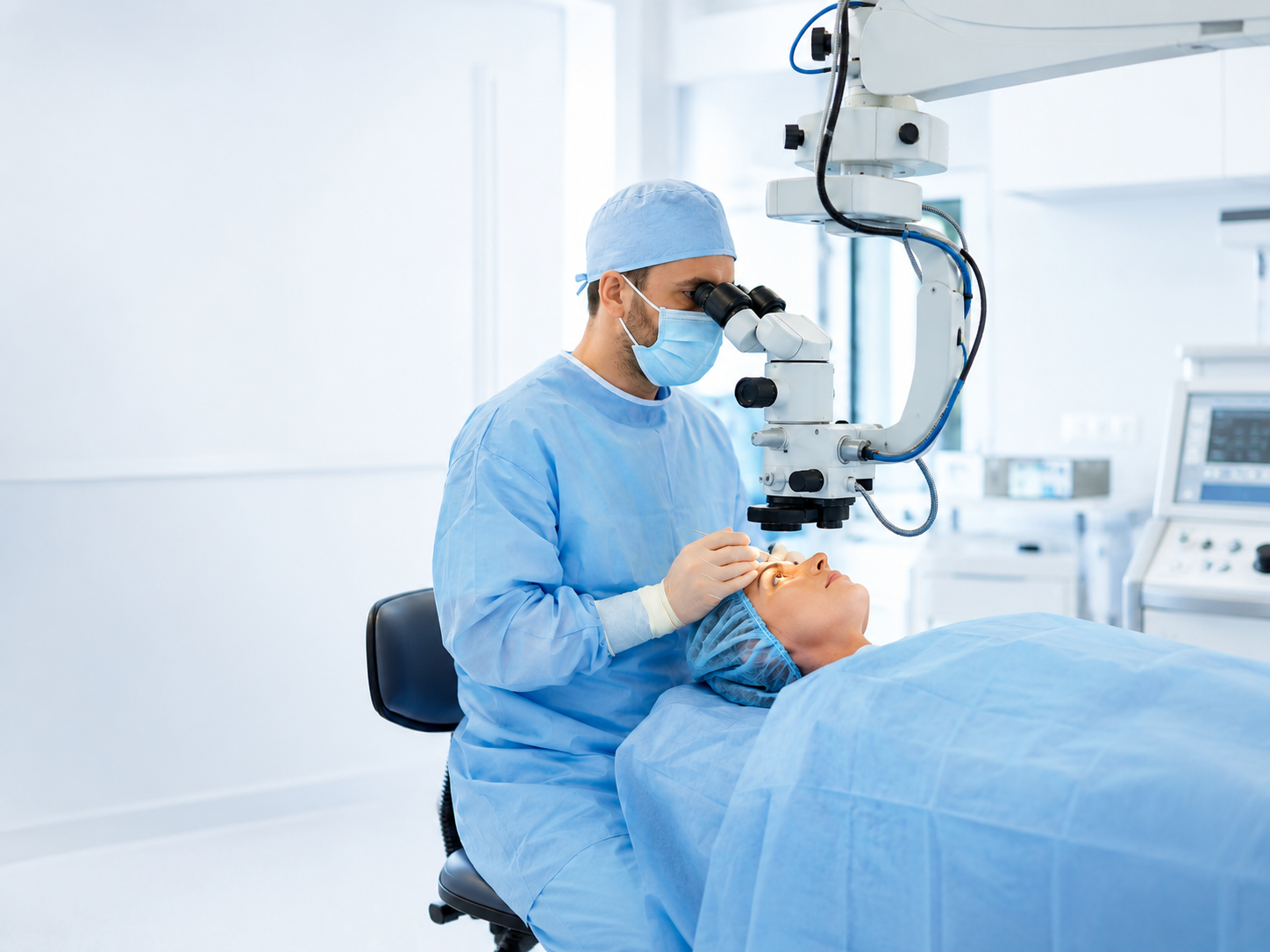 Illustration chirurgie de la cataracte